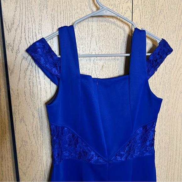 Alexa B Nites Blue Formal Floor Length Gown 12 - Picture 10 of 13